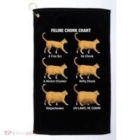 Feline Chonk Cat Chart Funny Dank Meme Oh Lawd He Comin Golf Towel thumb 0