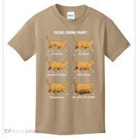 Feline Chonk Cat Chart Funny Dank Meme Oh Lawd He Comin Kids T-Shirt thumb 0