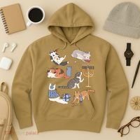 Funny Christmas Cat Menorah Hanukkah Jewish Hoodie thumb 3