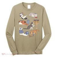 Funny Christmas Cat Menorah Hanukkah Jewish Long Sleeve Shirt thumb 0