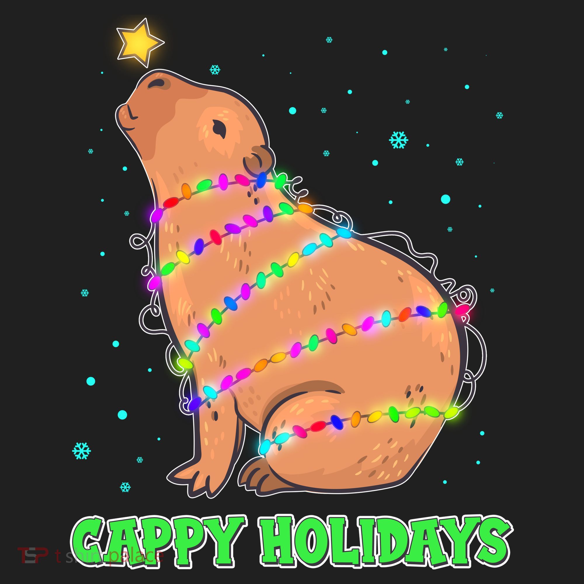 Funny Cute Christmas Cappy Holidays Capybara Women's Sweatshirt