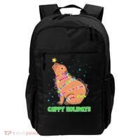 Funny Cute Christmas Cappy Holidays Capybara Backpack thumb 0