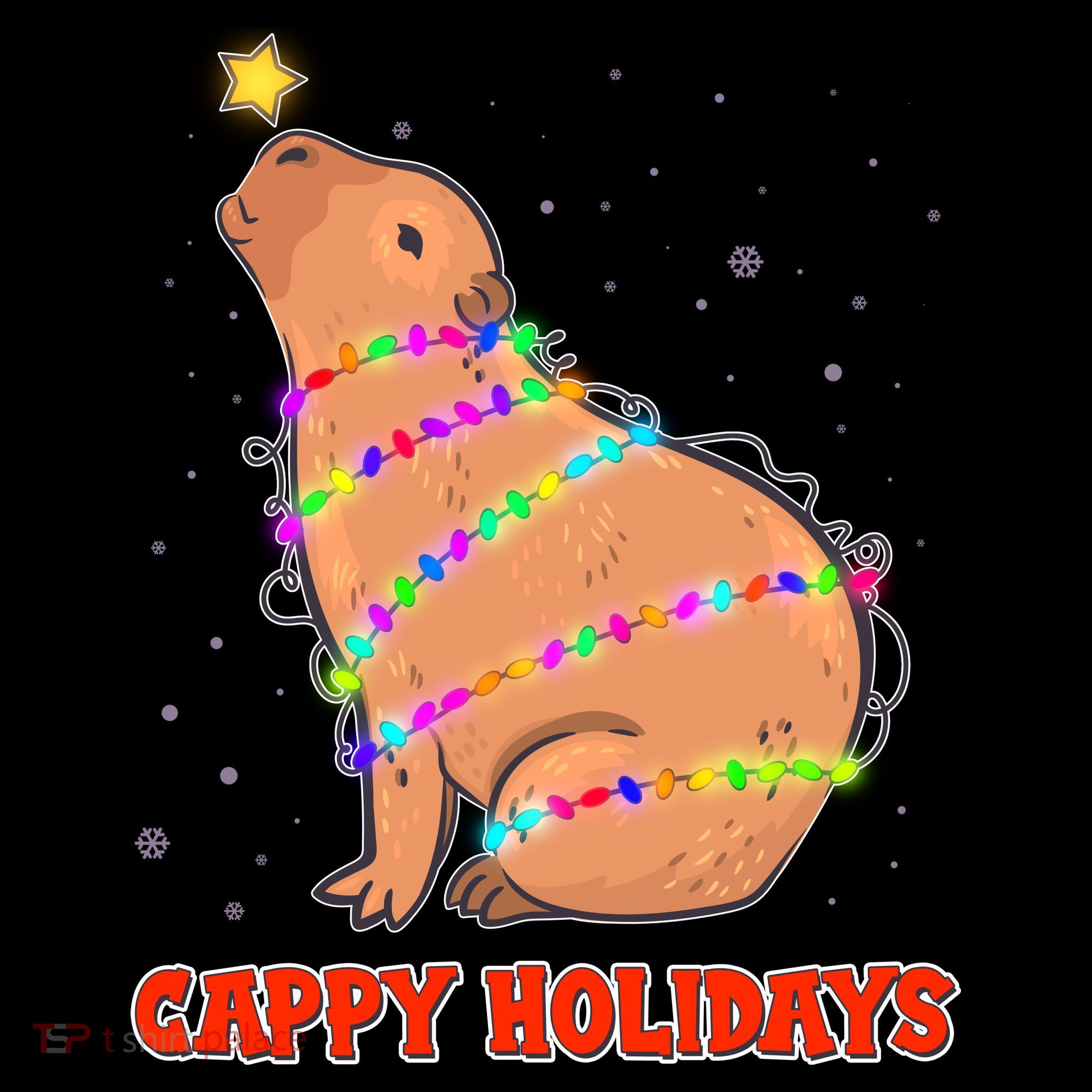 Funny Cute Christmas Cappy Holidays Capybara Coffee Mug