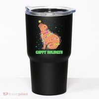 Funny Cute Christmas Cappy Holidays Capybara Tumbler thumb 0