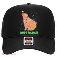 Funny Cute Christmas Cappy Holidays Capybara Hat thumb 0