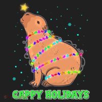 Funny Cute Christmas Cappy Holidays Capybara Hat thumb 2