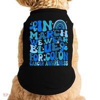 Funny Colon Cancer Colon Cancer Awareness Support Doggie Tank thumb 0