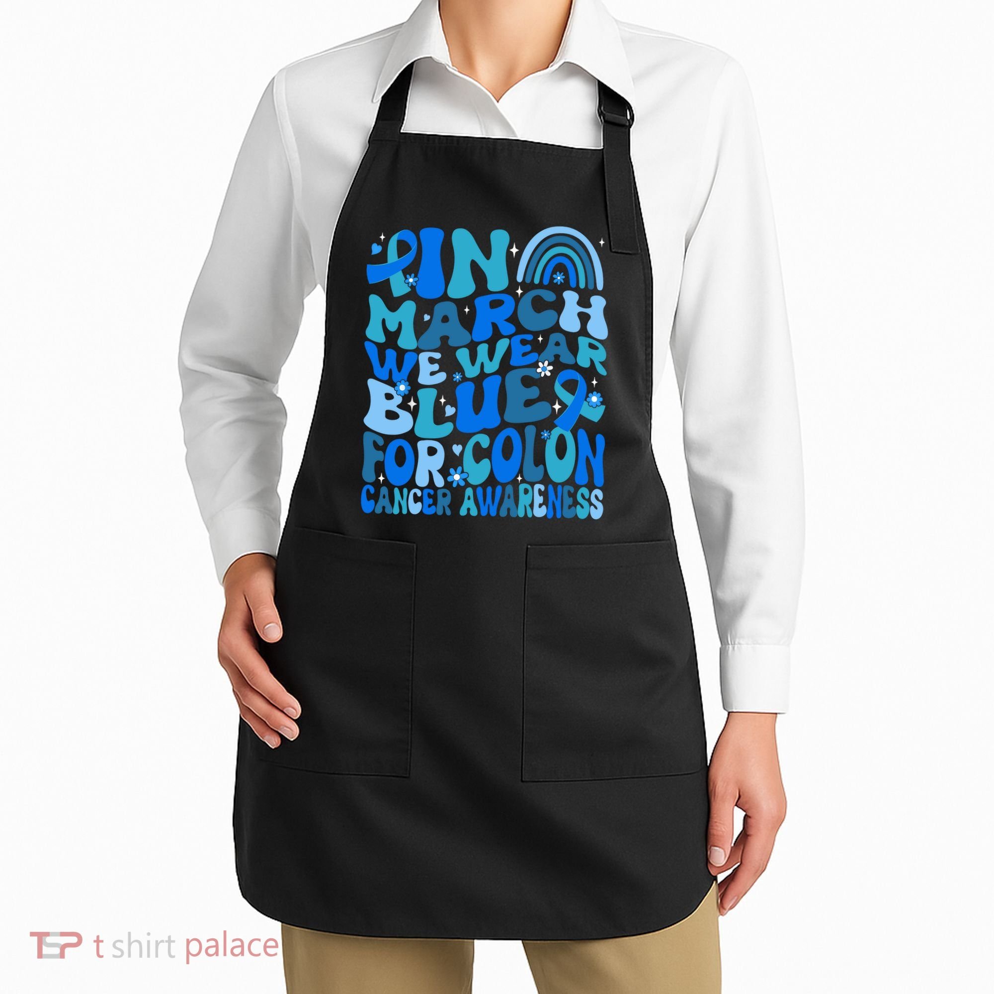 Funny Colon Cancer Colon Cancer Awareness Support Apron
