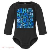Funny Colon Cancer Colon Cancer Awareness Support Baby Long Sleeve Bodysuit thumb 0