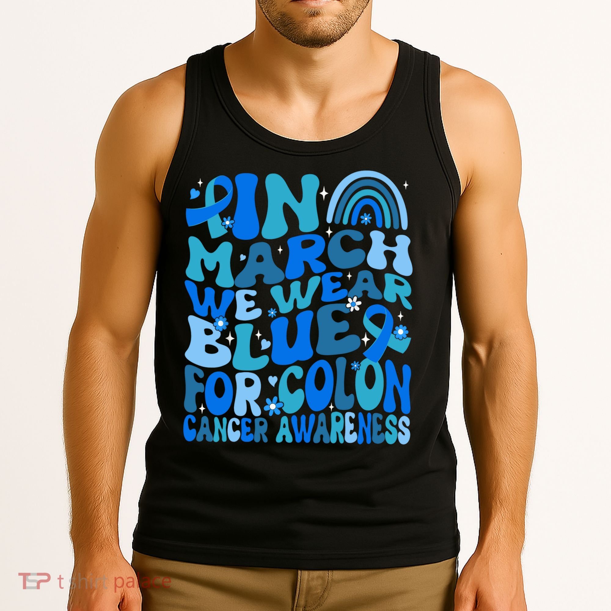 Funny Colon Cancer Colon Cancer Awareness Support Tank Top