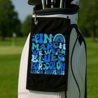 Funny Colon Cancer Colon Cancer Awareness Support Golf Towel thumb 2
