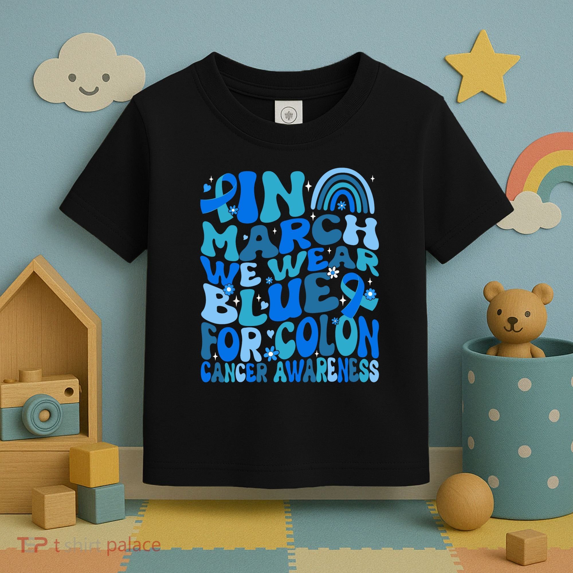 Funny Colon Cancer Colon Cancer Awareness Support Toddler T-Shirt