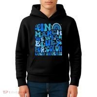Funny Colon Cancer Colon Cancer Awareness Support Kids Hoodie thumb 4