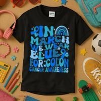 Funny Colon Cancer Colon Cancer Awareness Support Kids T-Shirt thumb 3