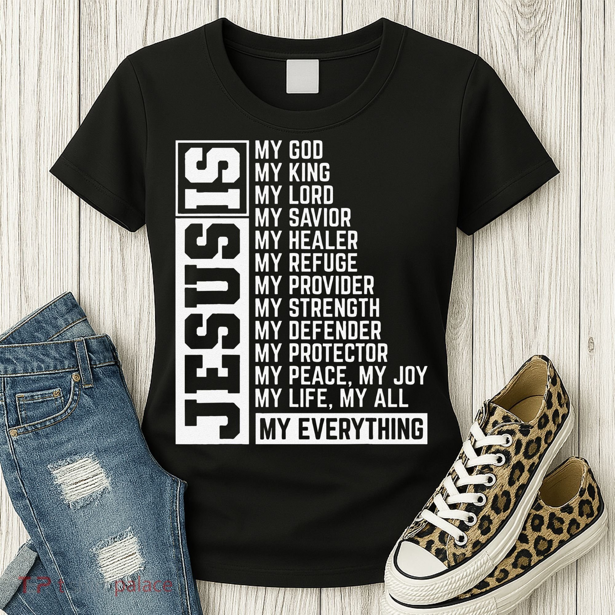 Faith Cross Christian Religious Jesus Lord Gift Jesus Women's T-Shirt