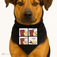 Funny Cute Couple Journey Choco And Pancake Romantic Lover USA-Made Doggie Bandana thumb 1