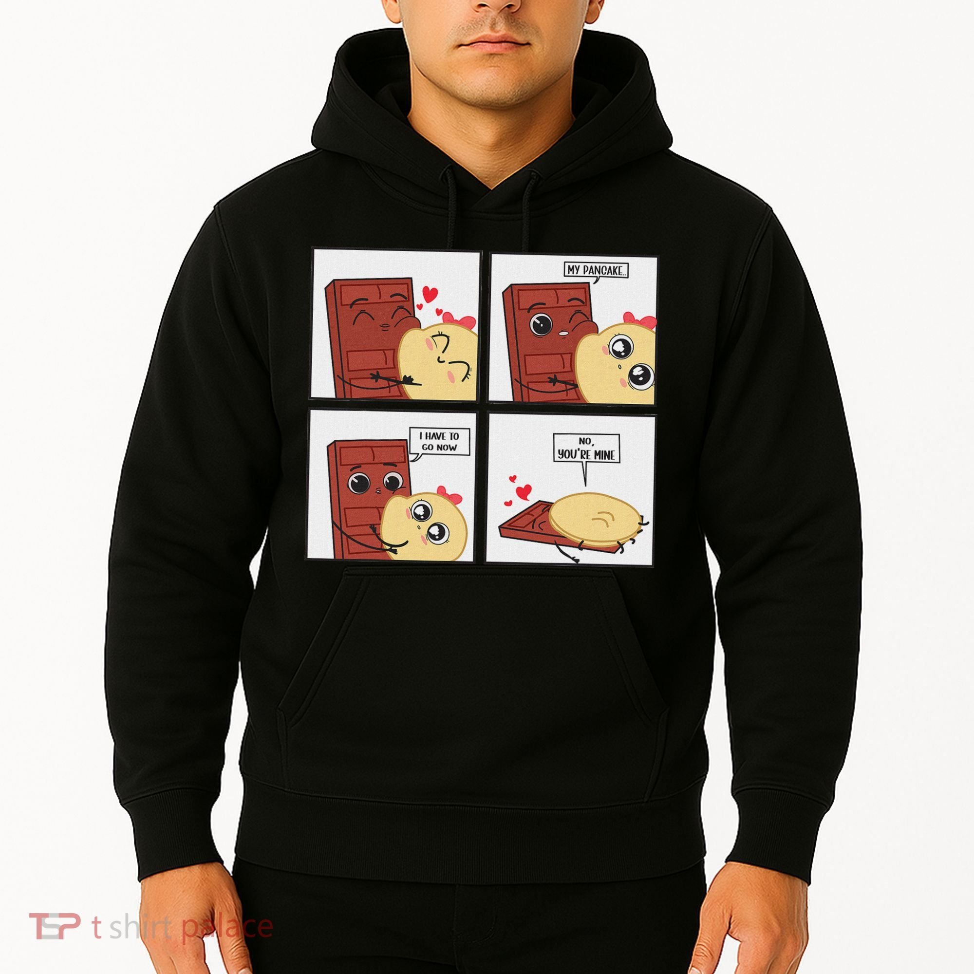 Funny Cute Couple Journey Choco And Pancake Romantic Lover Hoodie