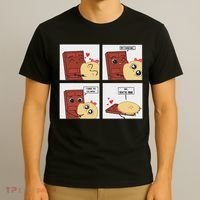 Funny Cute Couple Journey Choco And Pancake Romantic Lover T-Shirt thumb 3