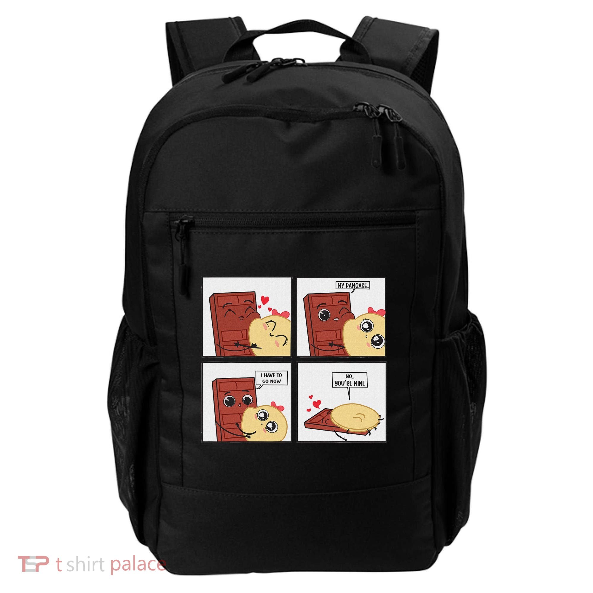 Funny Cute Couple Journey Choco And Pancake Romantic Lover Backpack