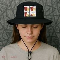 Funny Cute Couple Journey Choco And Pancake Romantic Lover Bucket Hat thumb 3