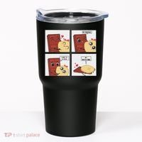 Funny Cute Couple Journey Choco And Pancake Romantic Lover Tumbler thumb 0