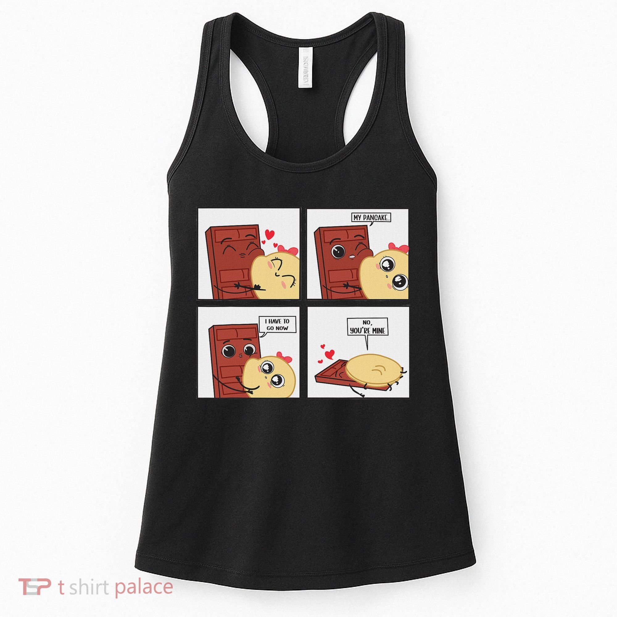 Funny Cute Couple Journey Choco And Pancake Romantic Lover Women's Tank Top