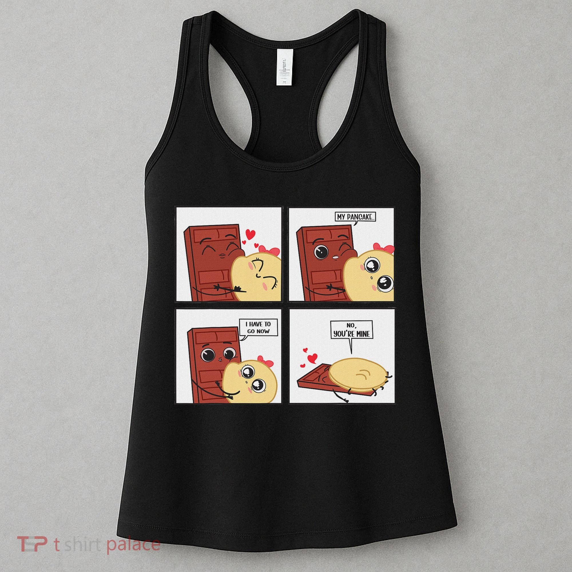 Funny Cute Couple Journey Choco And Pancake Romantic Lover Women's Tank Top