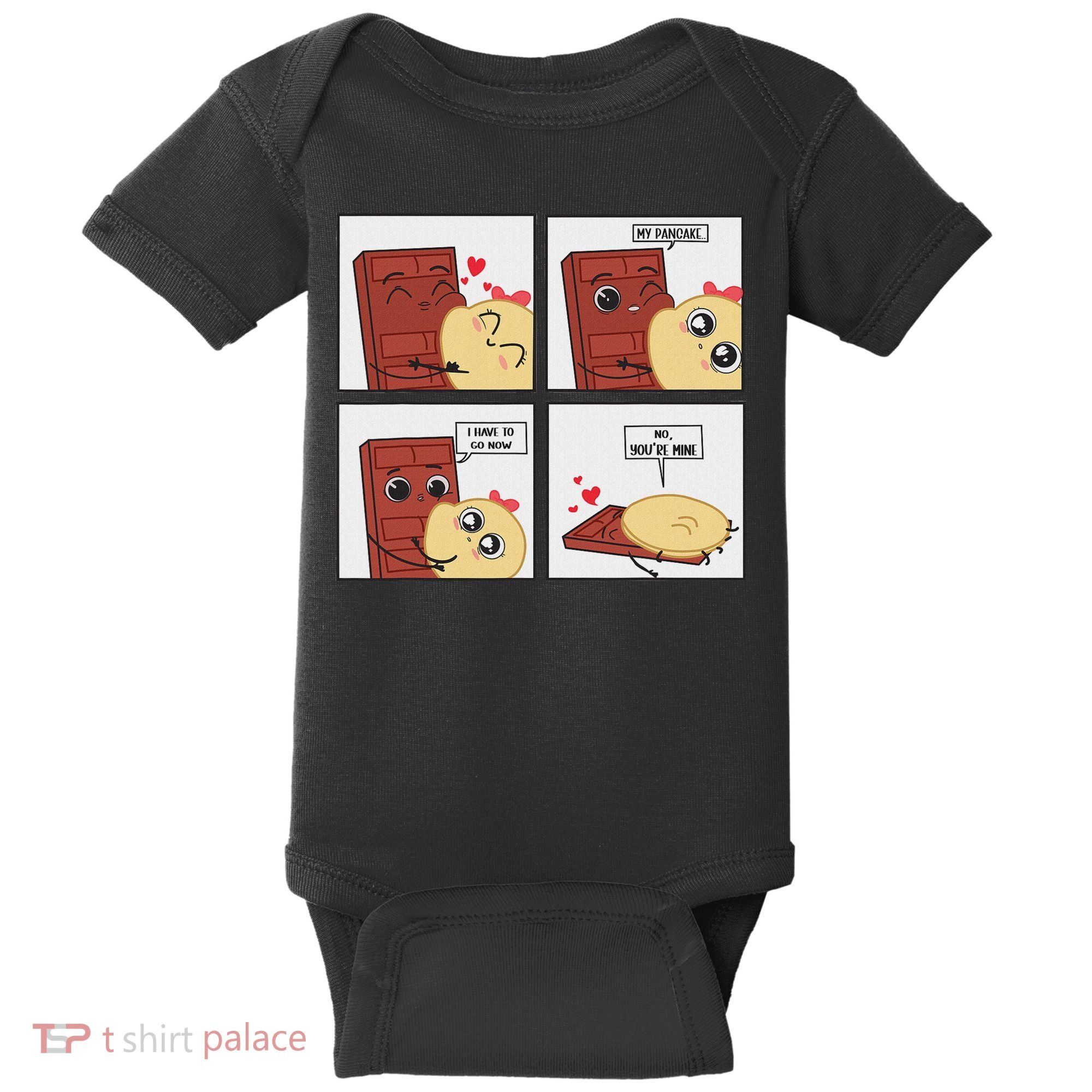 Funny Cute Couple Journey Choco And Pancake Romantic Lover Baby Bodysuit