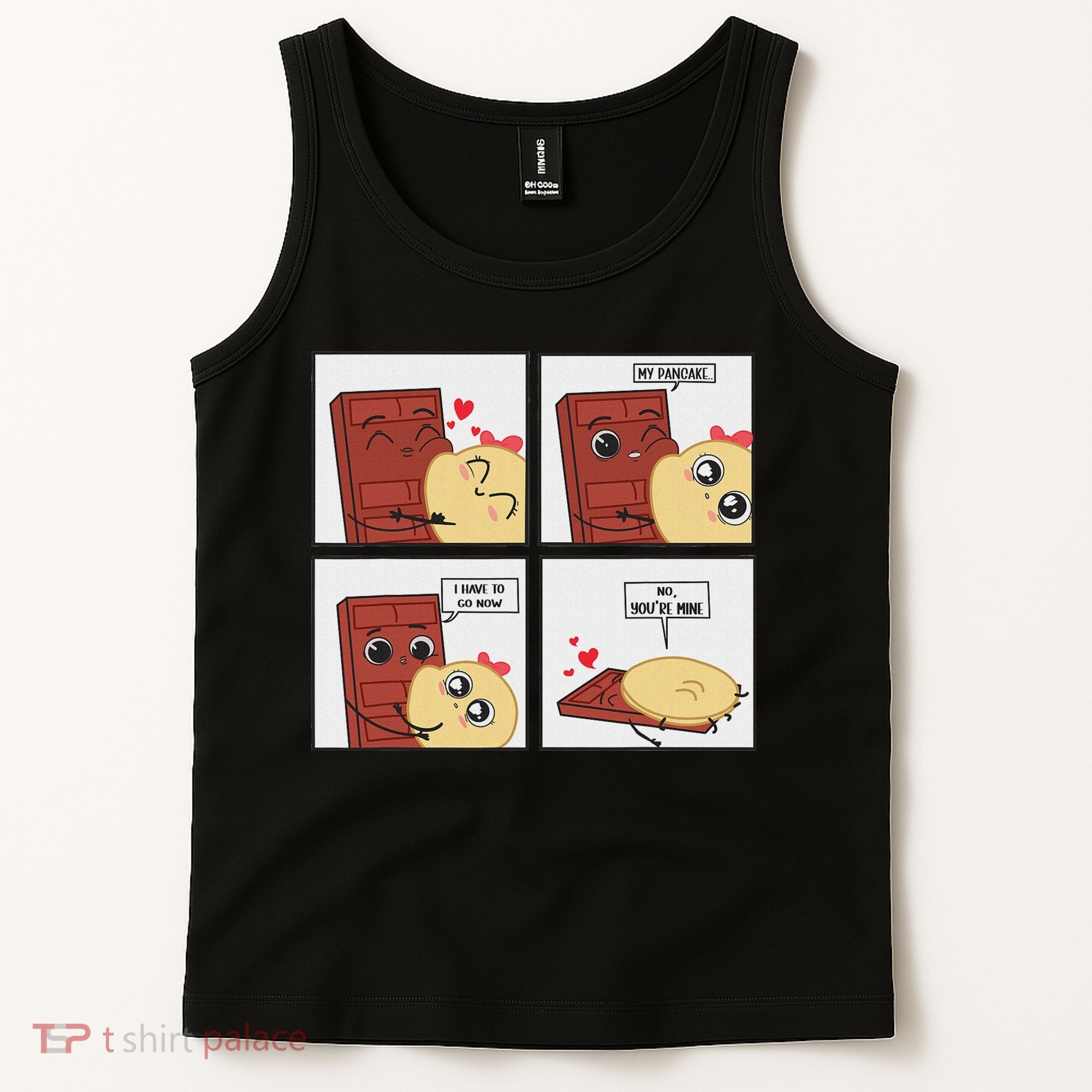 Funny Cute Couple Journey Choco And Pancake Romantic Lover Tank Top