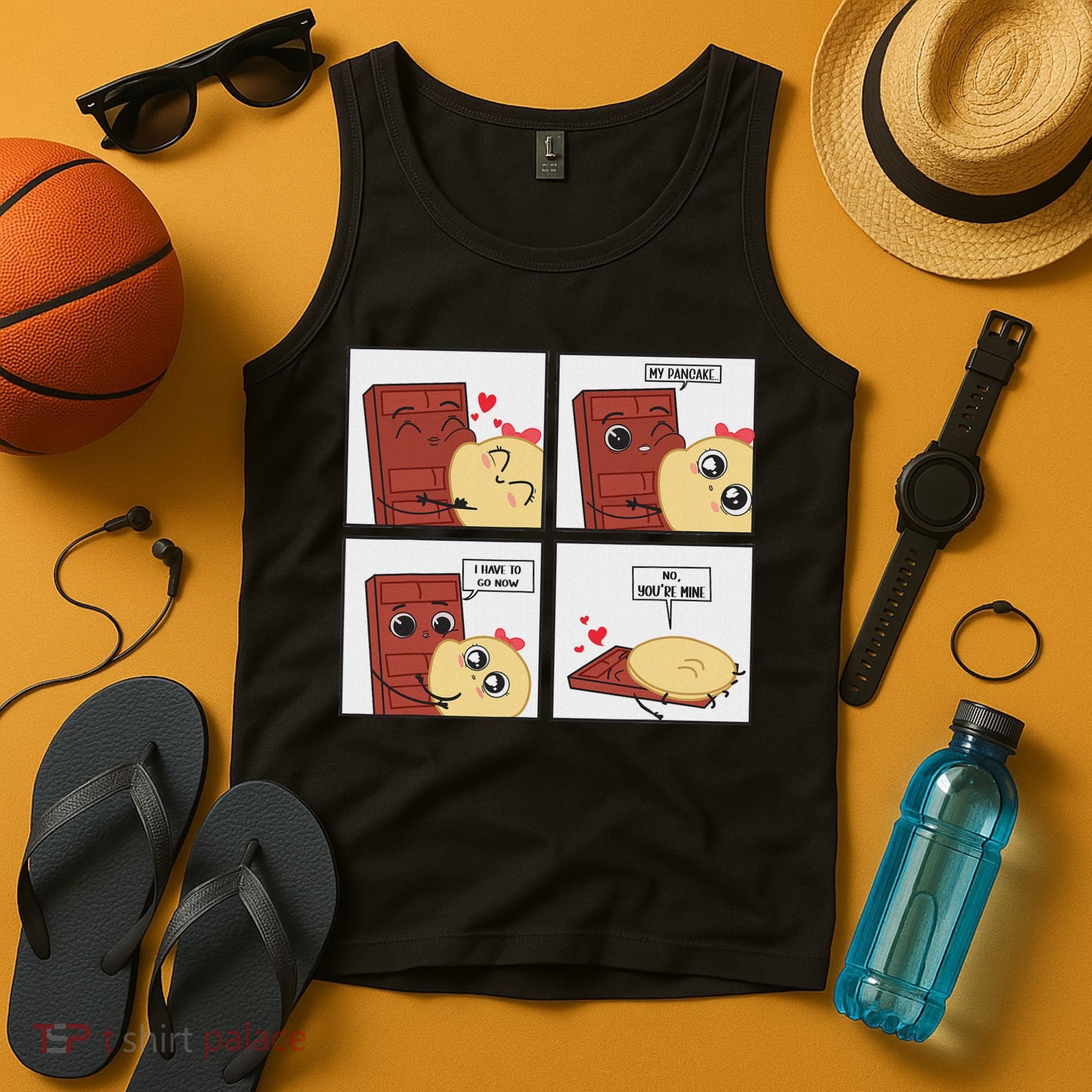 Funny Cute Couple Journey Choco And Pancake Romantic Lover Tank Top
