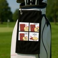 Funny Cute Couple Journey Choco And Pancake Romantic Lover Golf Towel thumb 2