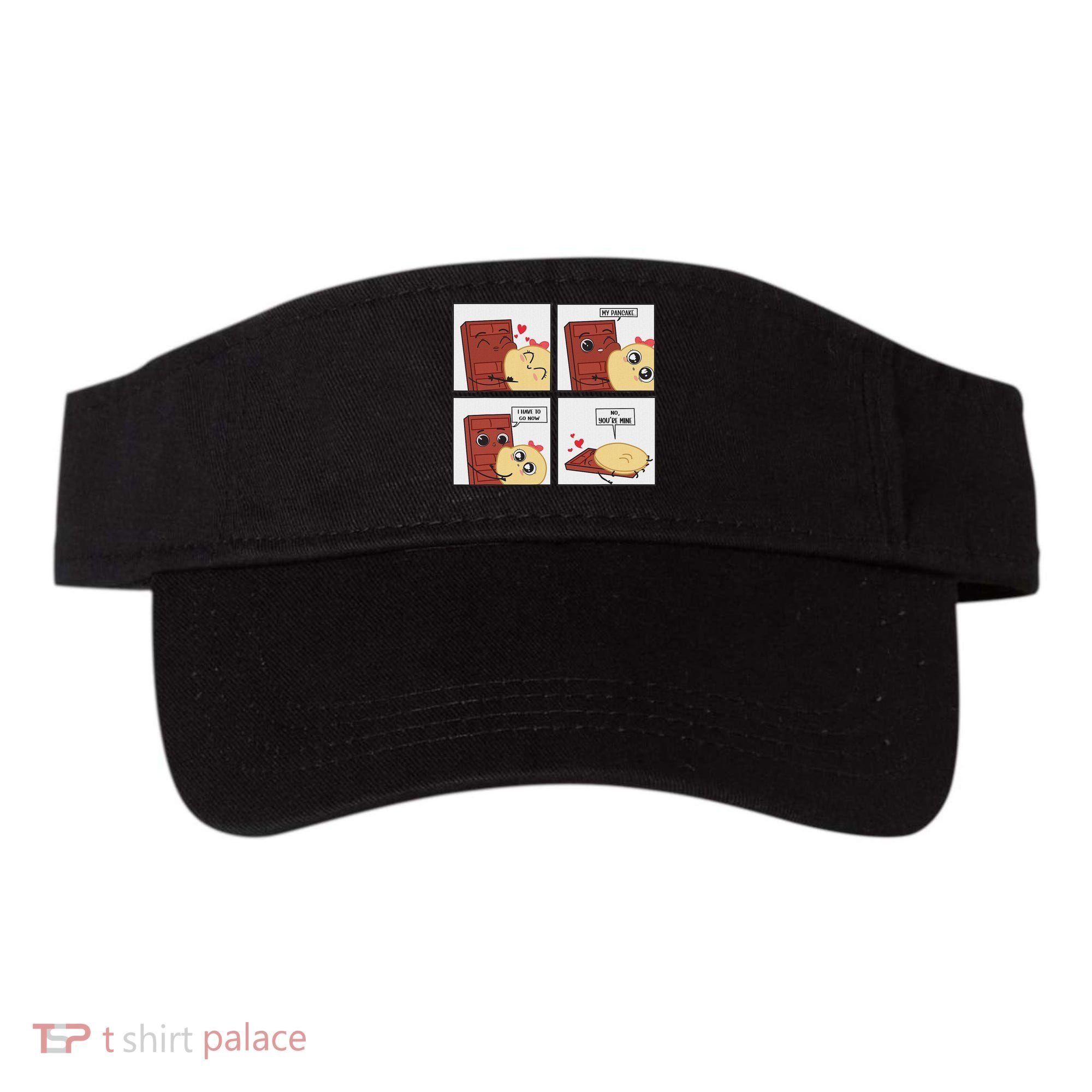Funny Cute Couple Journey Choco And Pancake Romantic Lover Visor