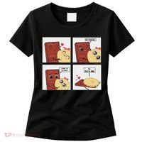 Funny Cute Couple Journey Choco And Pancake Romantic Lover Women's T-Shirt thumb 0