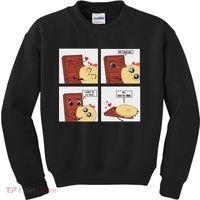 Funny Cute Couple Journey Choco And Pancake Romantic Lover Kids Sweatshirt thumb 0