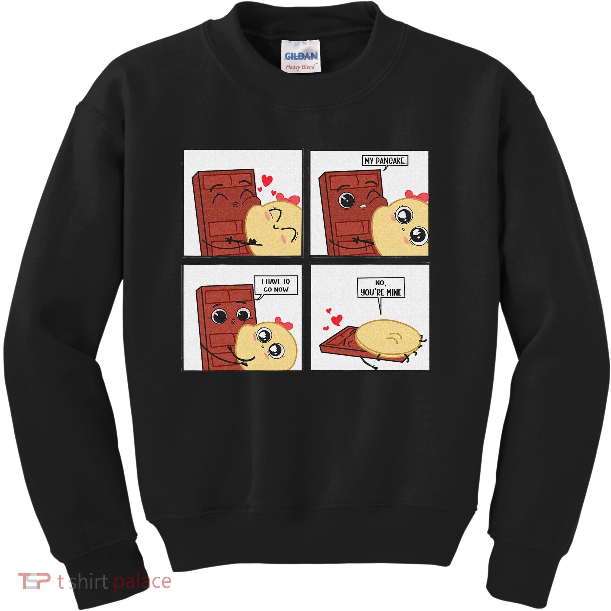 Funny Cute Couple Journey Choco And Pancake Romantic Lover Kids Sweatshirt