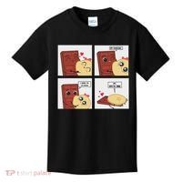 Funny Cute Couple Journey Choco And Pancake Romantic Lover Kids T-Shirt thumb 0