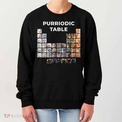 Funny Cat Chemistry Pun Periodic Table Women's Sweatshirt