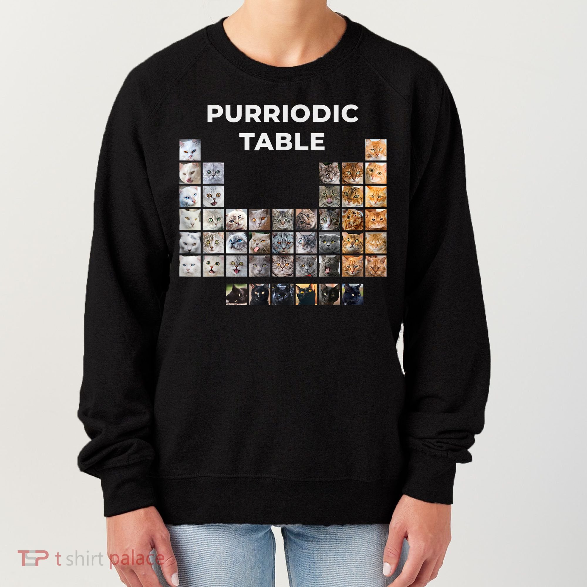 Funny Cat Chemistry Pun Periodic Table Women's Sweatshirt