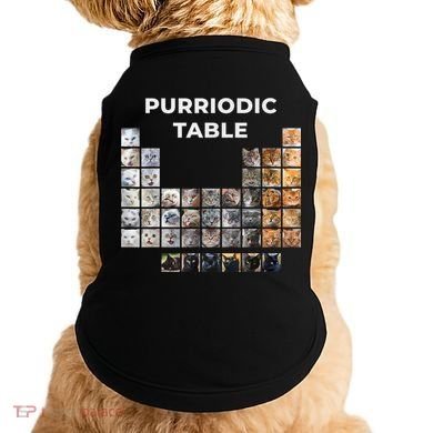 Funny Cat Chemistry Pun Periodic Table Doggie Tank