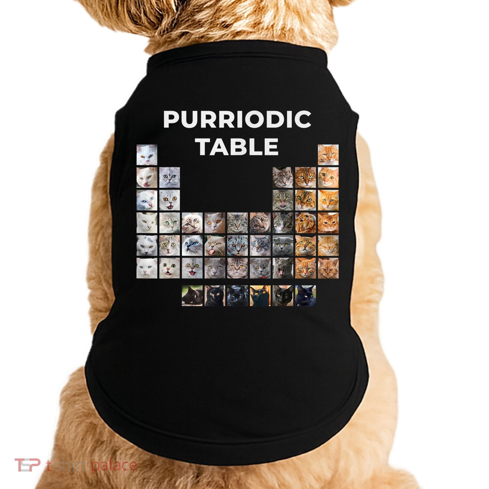 Funny Cat Chemistry Pun Periodic Table Doggie Tank