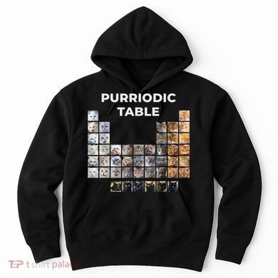 Funny Cat Chemistry Pun Periodic Table Hoodie
