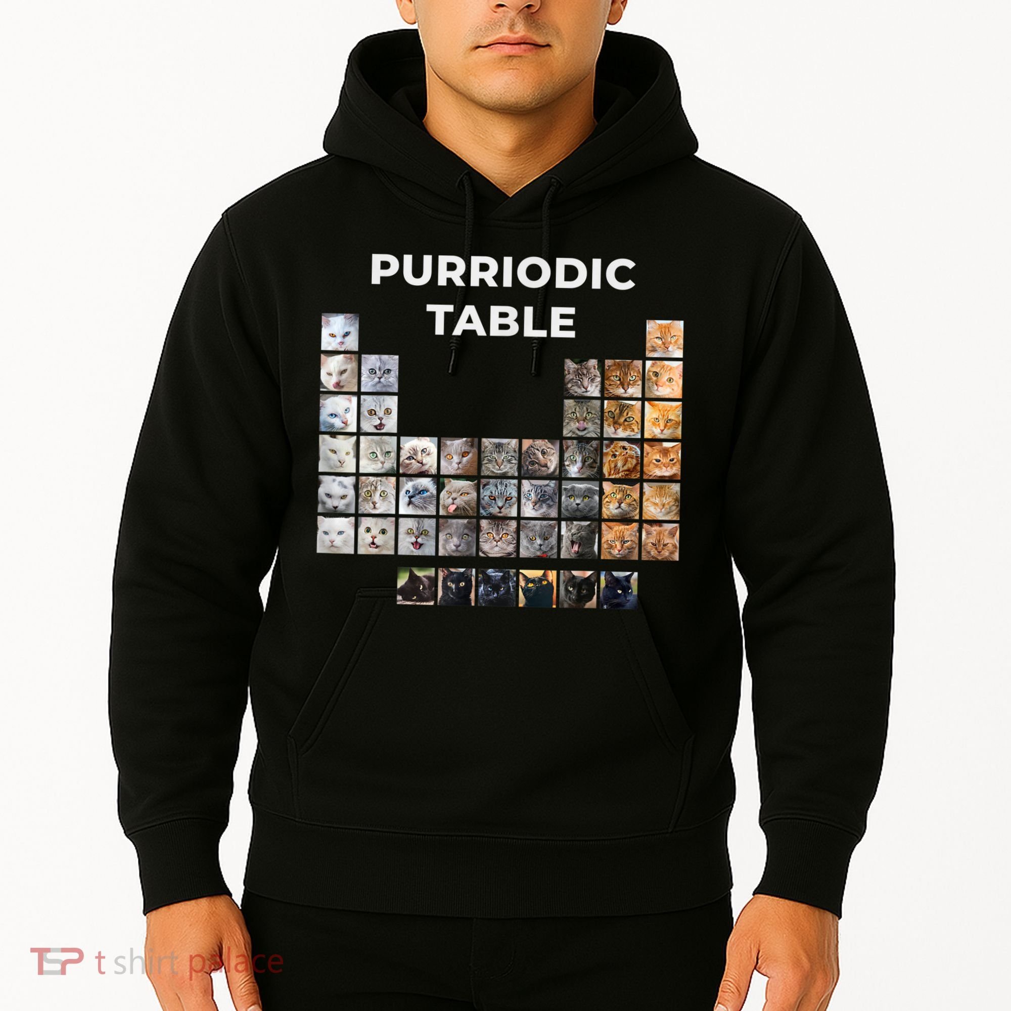 Funny Cat Chemistry Pun Periodic Table Hoodie