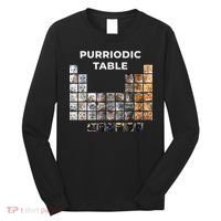 Funny Cat Chemistry Pun Periodic Table Long Sleeve Shirt thumb 0
