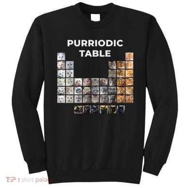 Funny Cat Chemistry Pun Periodic Table Sweatshirt