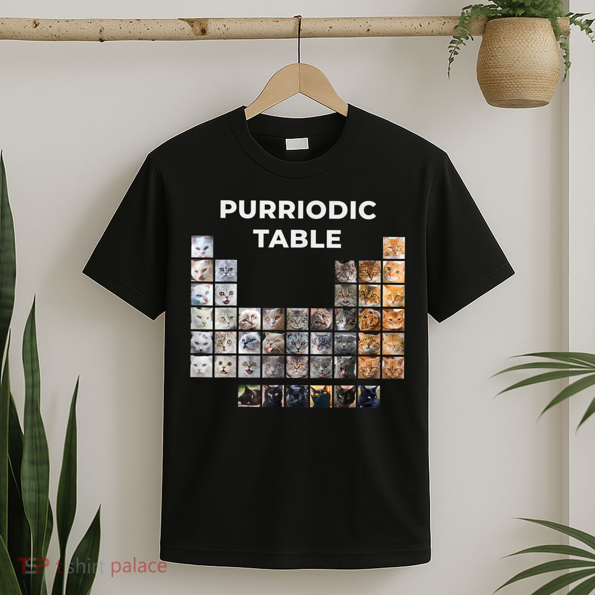 Funny Cat Chemistry Pun Periodic Table T-Shirt