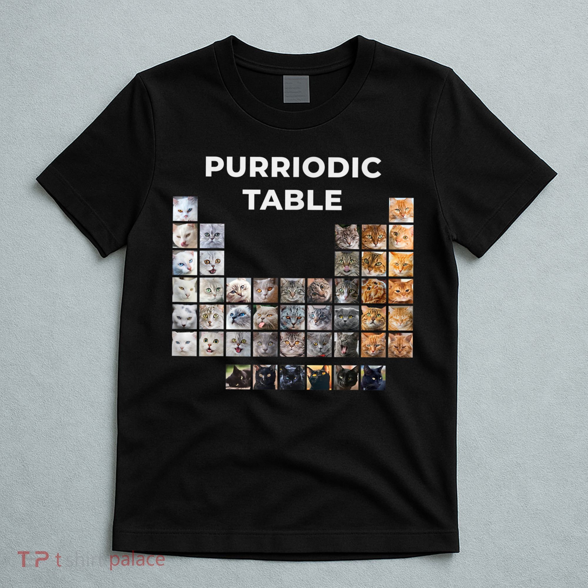 Funny Cat Chemistry Pun Periodic Table T-Shirt
