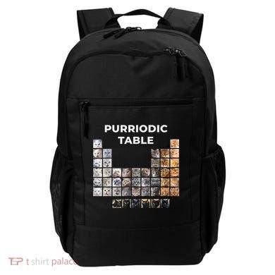 Funny Cat Chemistry Pun Periodic Table Backpack
