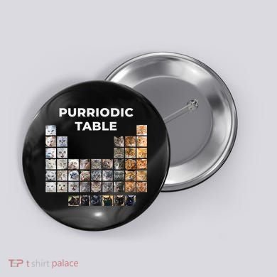 Funny Cat Chemistry Pun Periodic Table Button