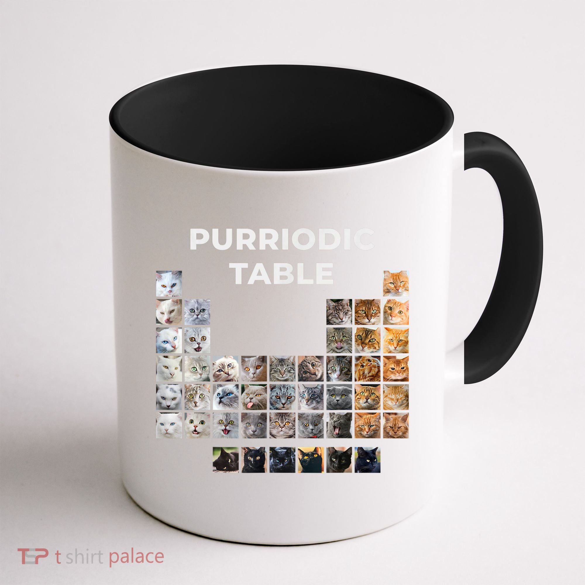 Funny Cat Chemistry Pun Periodic Table Coffee Mug
