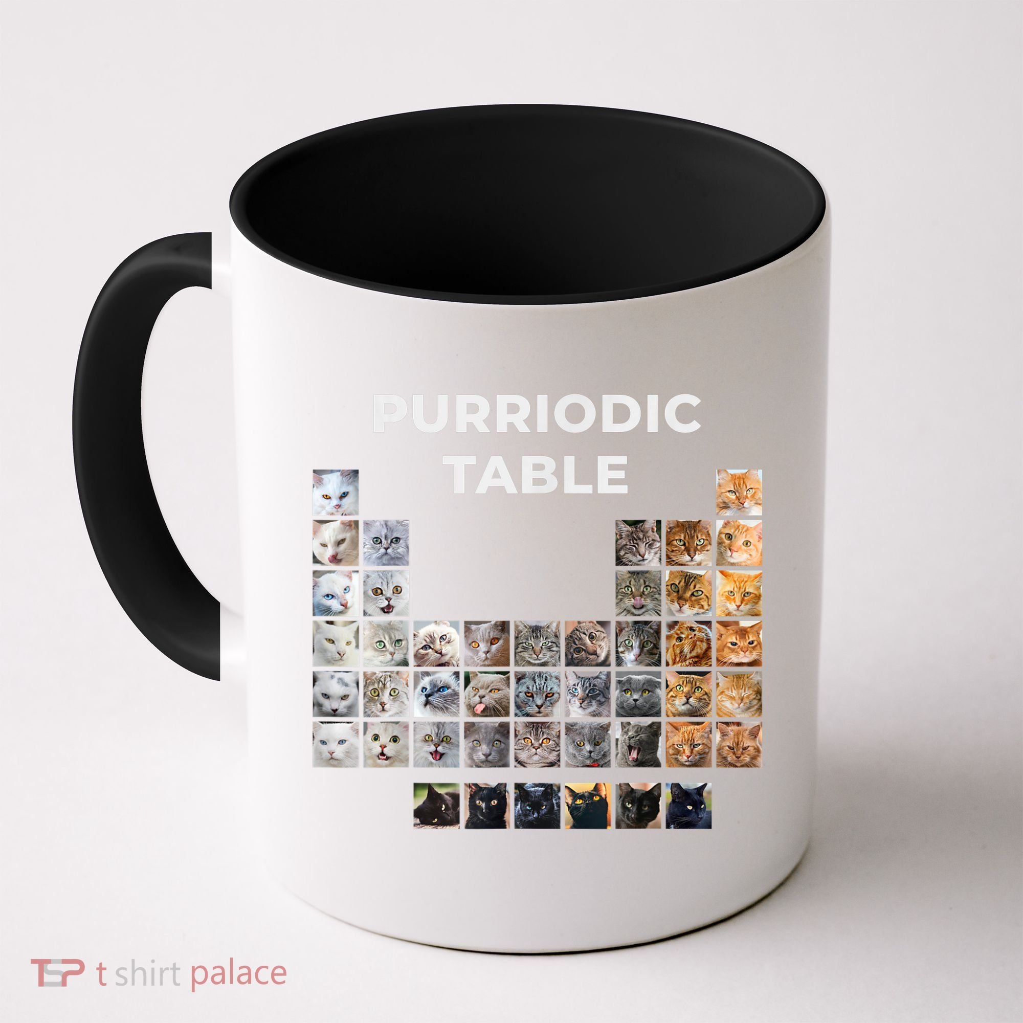 Funny Cat Chemistry Pun Periodic Table Coffee Mug